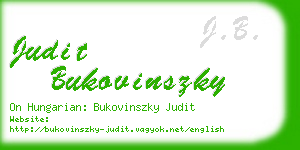 judit bukovinszky business card